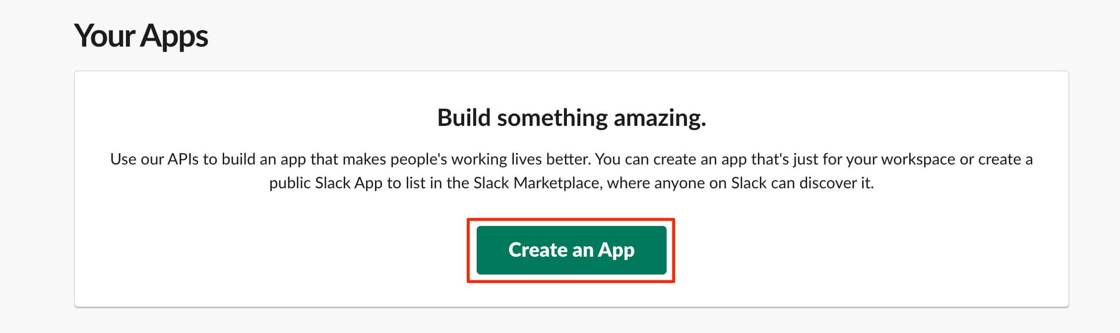Create an app